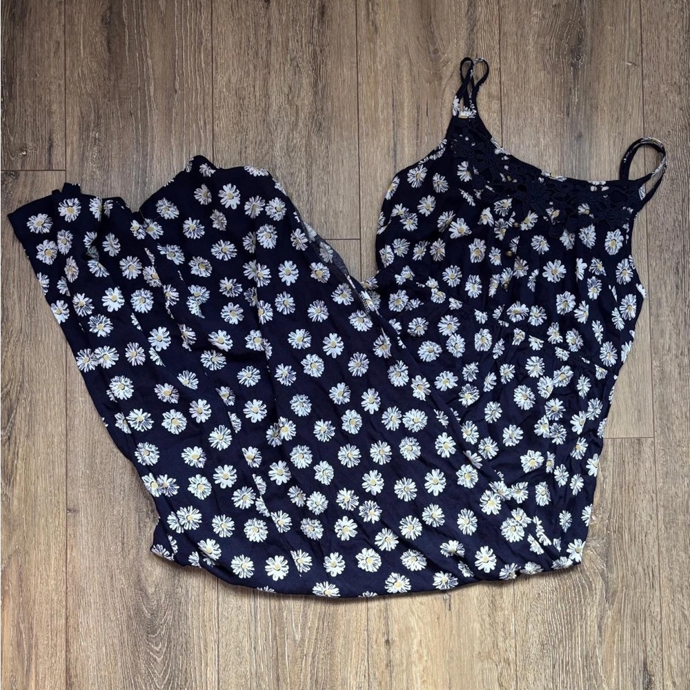 George Navy Floral Jumpsuit